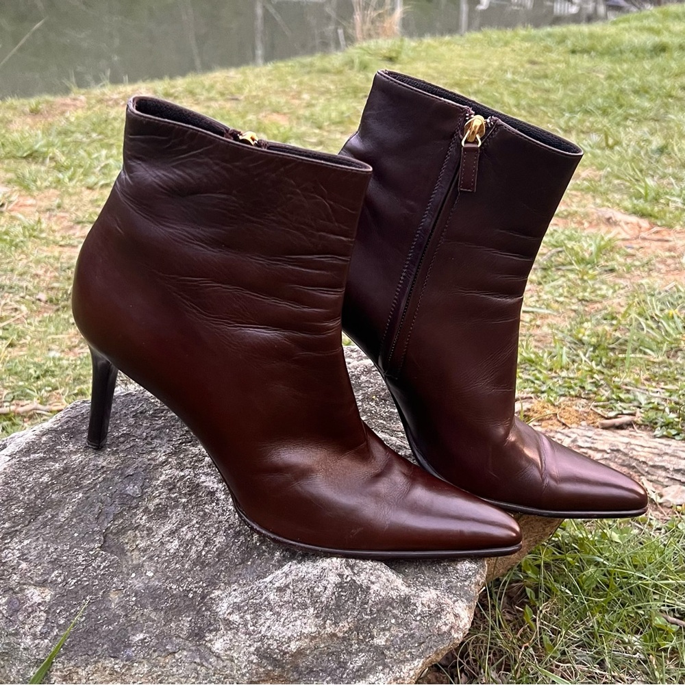 Vintage Ralph Lauren Leather Heeled Booties